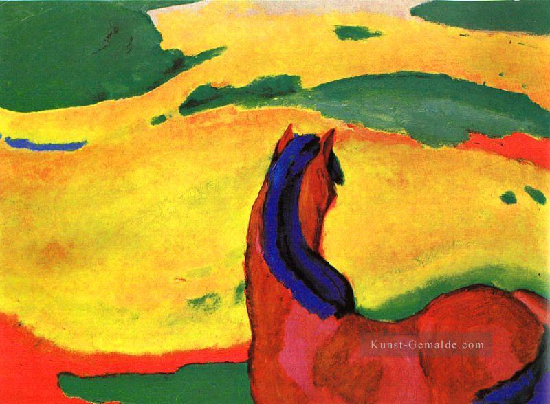 Marc Pferd in einer Landschaft Expressionismus Ölgemälde